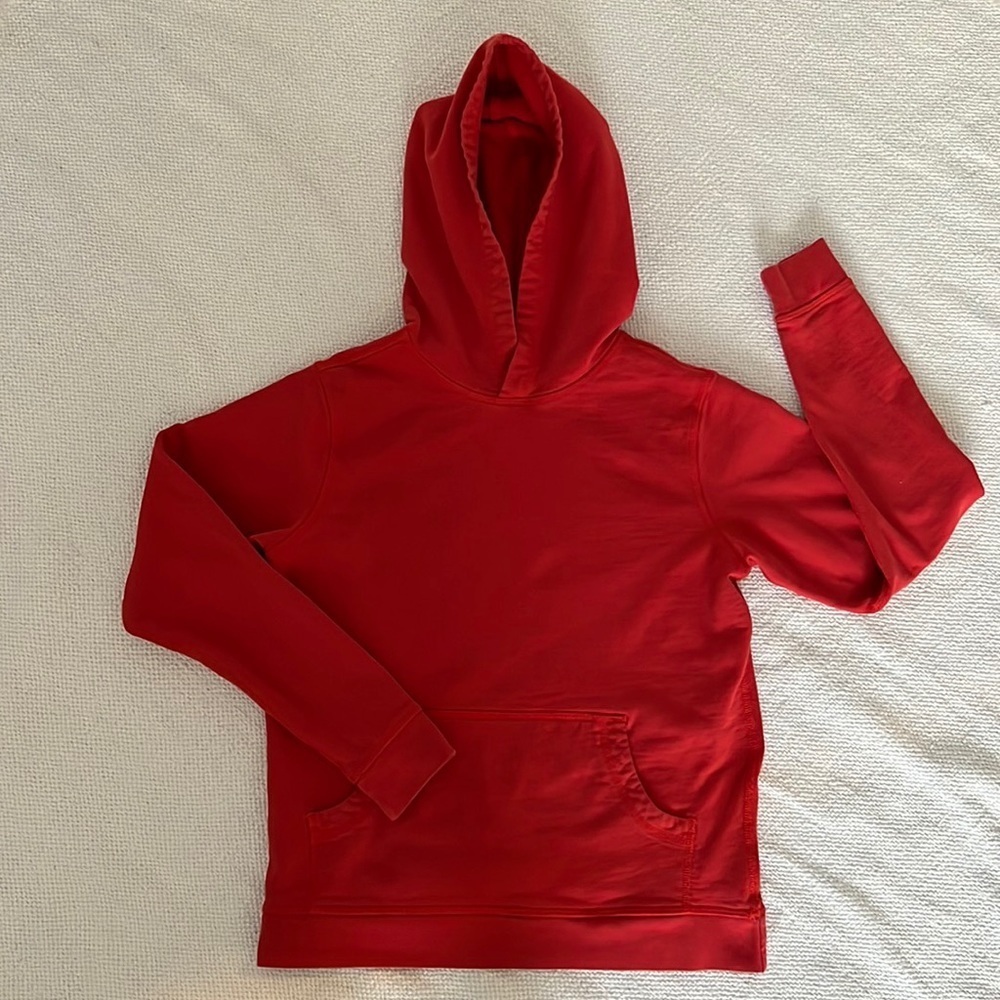 Hanna Andersson Boys Red Pullover Hoodie Sweatshirt